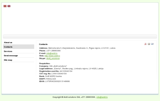 Ardit solutions, SIA